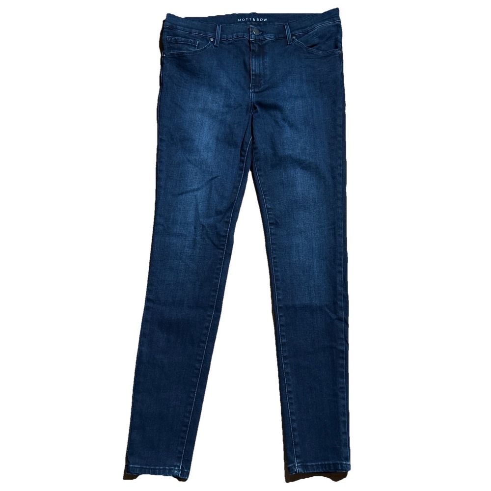 Mott & Bow Jeans Women's 31x30 Mid Rise Skinny Dark Wash Stretch Denim